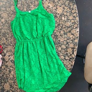 Cute short green lace dress